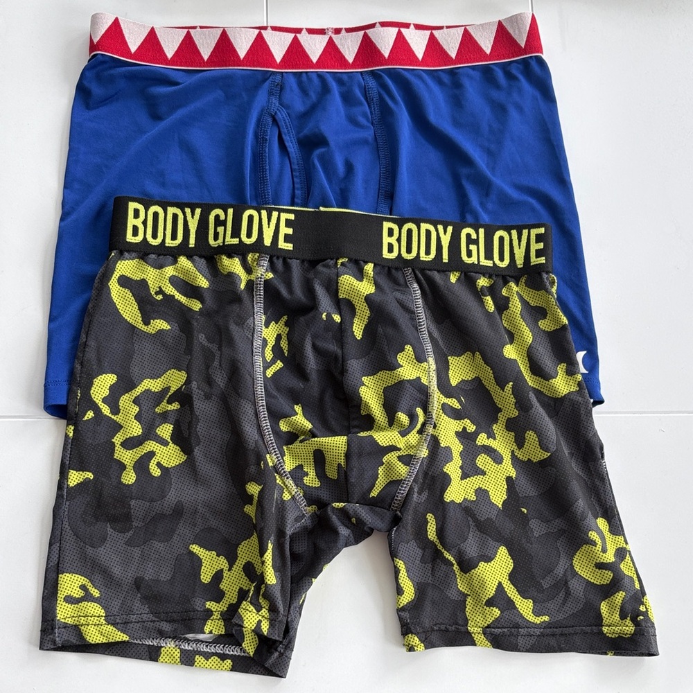 Body Glove Gray & Yellow Camo / Hurley Performance Boxer Briefs - 2-Pack